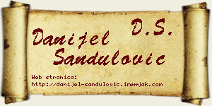 Danijel Sandulović vizit kartica